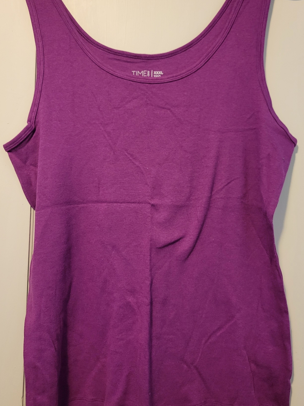 Time and Tru Purple Scoop Neck Tank Top
